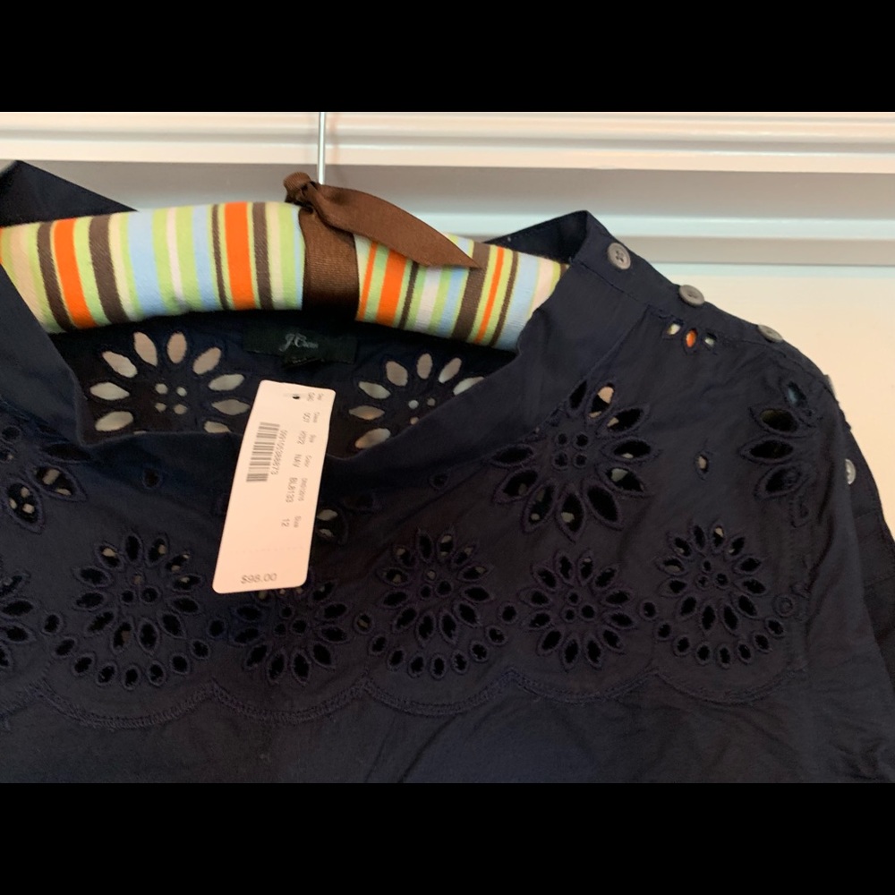 Eyelet tunic top